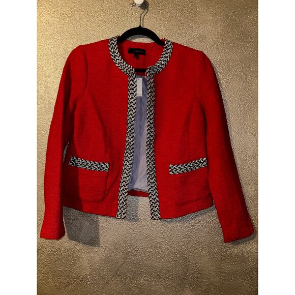 Talbots Barclays Preppy Academia Old Money Twee Red Gray Blazer - Picture 9 of 12